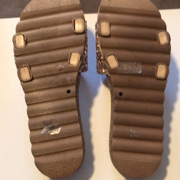 Forever Women's Glitter Cork Slides - Size 6-1/2 - Picture 7 of 14